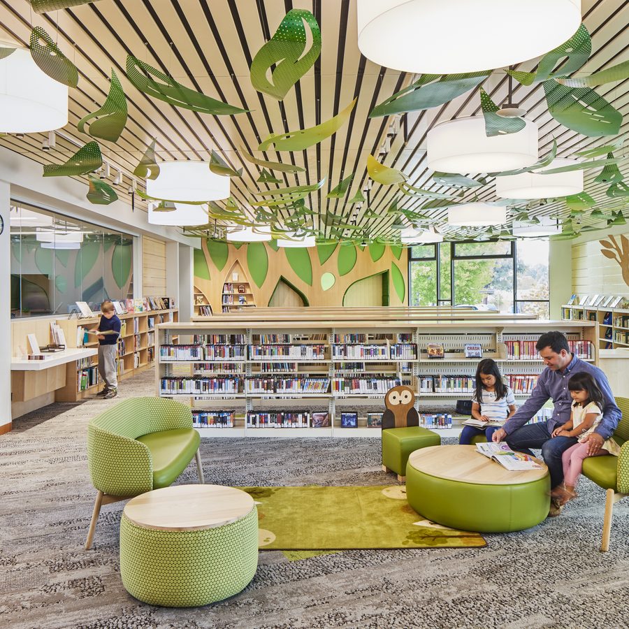 Daylit library interior, Capitola Library, California